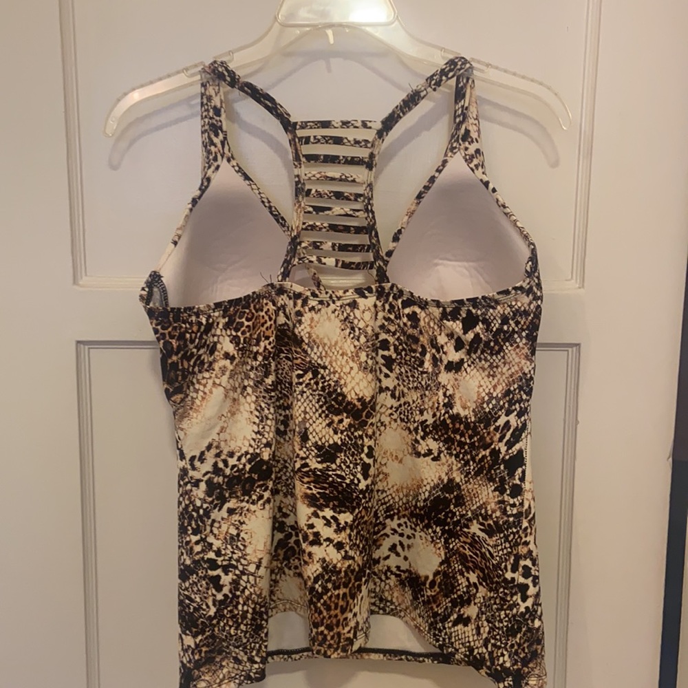 LIZ CLAIBORNE SNAKE PRINT TANKINI SWIM TOP SZ 14 NEW Snakeskin - Picture 13 of 13